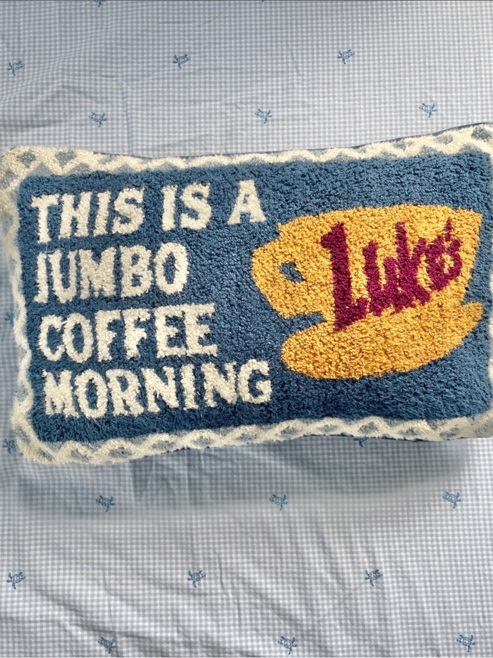 Gilmore girls Luke's This is A Jumbo Coffee Morning Pillow Cozy Throw Pillow